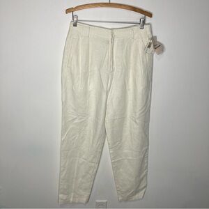 Vintage Liz Claiborne lizsport ivory linen Blend dress pants women's size 12